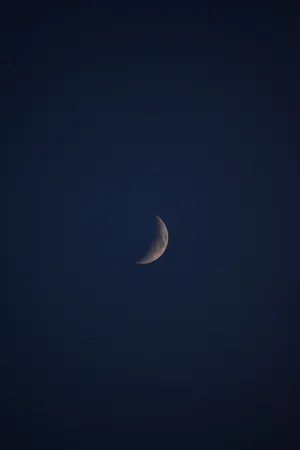 Waxing Crescent Moon In The Galaxy Wallpaper