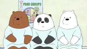 We Bare Bears Aesthetic Clinic Gown Wallpaper