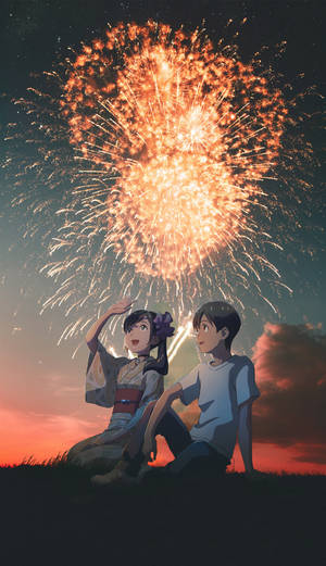 Weathering With You Fireworks Wallpaper