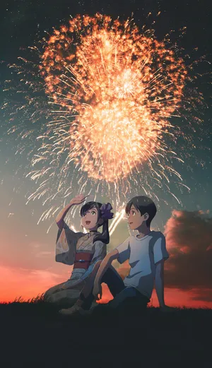 Weathering With You Fireworks Wallpaper
