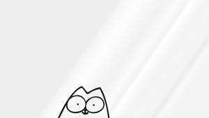Web Cartoon Simon's Cat Peeking Wallpaper