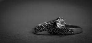 Wedding Rings With Diamond Stud Wallpaper