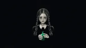 Wednesday Addams With Potion Wallpaper