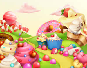 • “welcome To Sweet Memories - Enjoy The Fun Of Candy Land!” Wallpaper