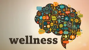 Wellness Concept Brain Illustration Wallpaper
