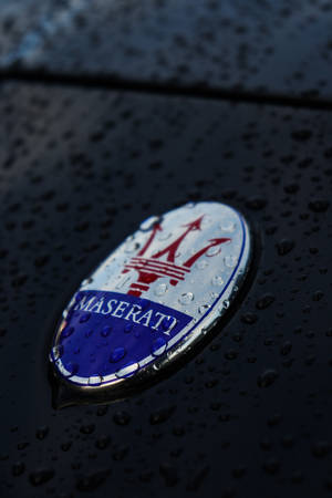 Wet Maserati Logo Wallpaper