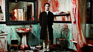 What We Do In The Shadows Bloody Bathroom Wallpaper