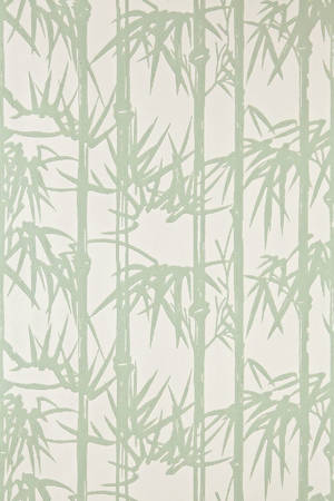 Whimsical Green Bamboo Trees Wallpaper