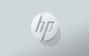 White 3d Hp Laptop Logo Wallpaper