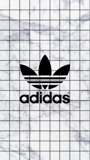 White Aesthetic Tumblr Adidas Logo On Marble Wallpaper