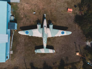 White And Blue Military Plane Wallpaper