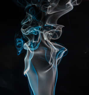 White And Blue Smoke Portrait Wallpaper