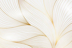 White And Gold Leaves Wallpaper