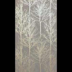 White And Gray Tree Branches Pattern Wallpaper