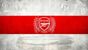 White And Red Arsenal Logo Wallpaper