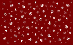 White And Red Christmas Collage Wallpaper