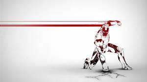 White And Red Minimalist Hd Iron Man Wallpaper