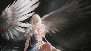White Angel Girl Wallpaper