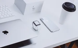 White Apple Gadgets Wallpaper