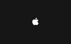 White Apple Logo Black Mac Wallpaper