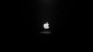 White Apple On Black Wallpaper