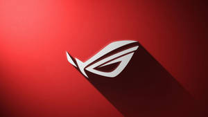 White Asus On Red Wallpaper