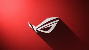 White Asus On Red Wallpaper