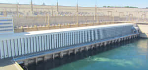 White Aswan High Dam Building Wallpaper