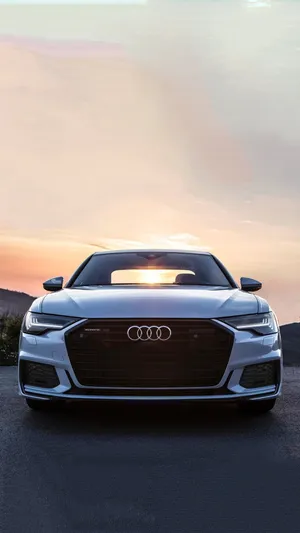 White Audi Car Iphone Wallpaper