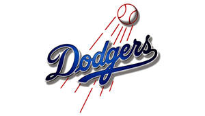 White Background 3d Dodgers Logo Wallpaper