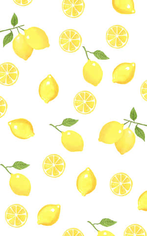 White Background Lemon Mobile Iphone Wallpaper