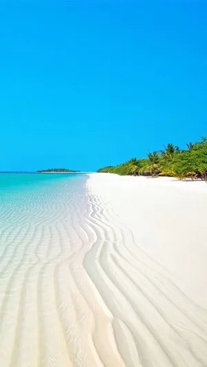 White Beach Sand Wallpaper