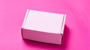 White Box Pink Background Photography Wallpaper