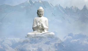 White Buddha God Laptop Image Wallpaper
