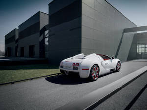 White Bugatti Super Car Iphone Wallpaper