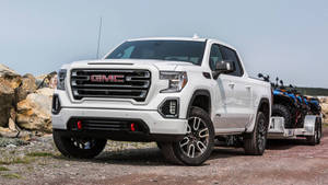 White Cargo Truck Of Gmc Wallpaper