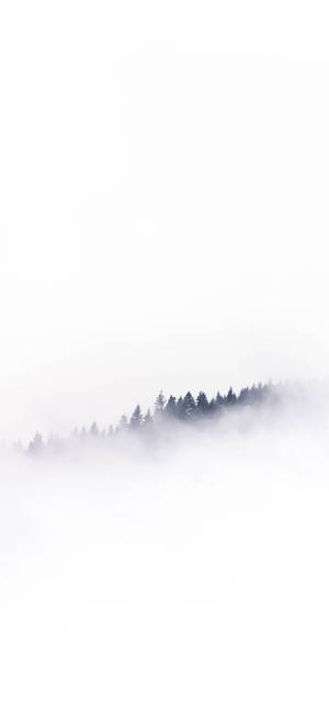 White Clouds On Mountain Trees Iphone Wallpaper