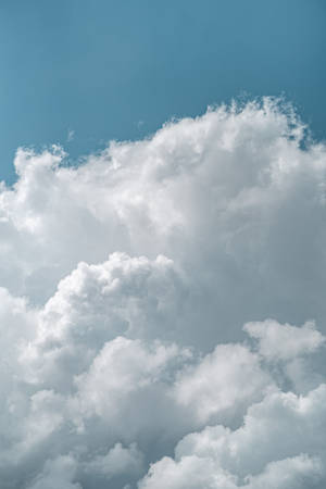 White Fluffy Cumulus Cloudy Sky Wallpaper