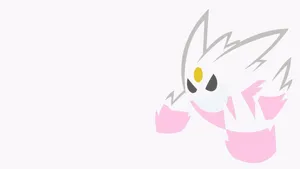White Gengar Minimalist Wallpaper