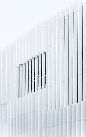 White Geometric Structure Wallpaper
