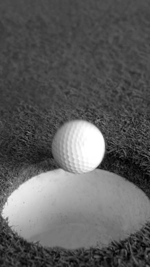 White Golf Ball Gray Hole Iphone Wallpaper