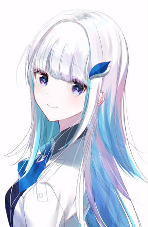 White-haired Girl Anime Art Wallpaper