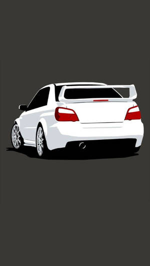 White Jdm Car Vector Art Wallpaper