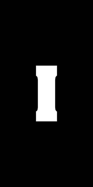 White Letter I Name Black Wallpaper