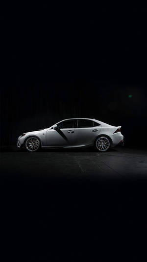 White Lexus Coupe Side Iphone Wallpaper