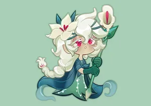 White Lily Cookie Run Wallpaper