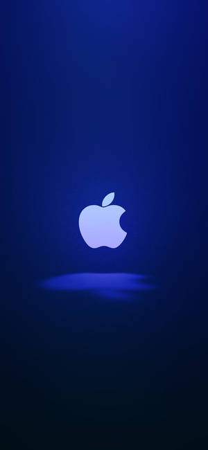 White Lit Apple Logo Iphone Wallpaper