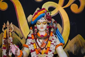 White Lord Krishna 3d Statue Wallpaper