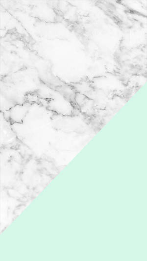 White Marble And Mint Green Wallpaper