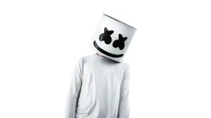 White Marshmello 4k Wallpaper